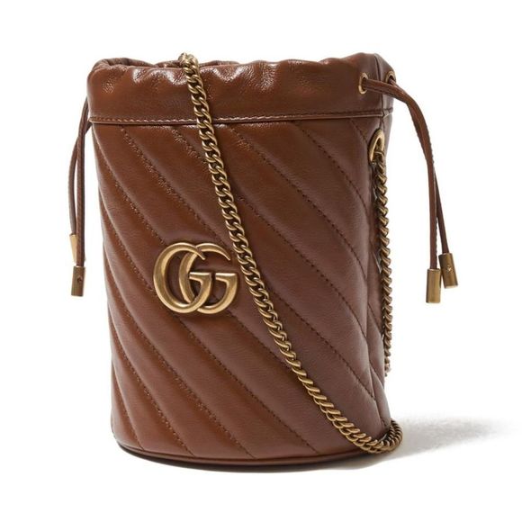 Gucci Shoulder Bag GG Marmont Brown - Picture 1 of 10